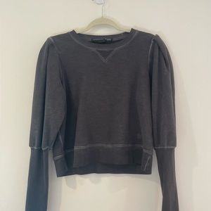 Veronica Beard Analeigh Puff Shoulder Sweatshirt - Size Small